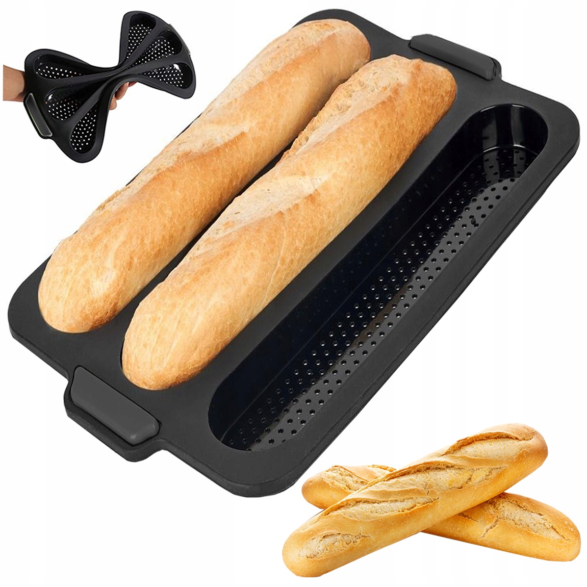 

Forma Do Pieczenia chleba bagietek silikonowa XL