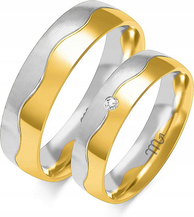 Snubní prsteny pro svatební oslavu 14K 585 vel. 23 24 25, jedinečná kolekce svatba