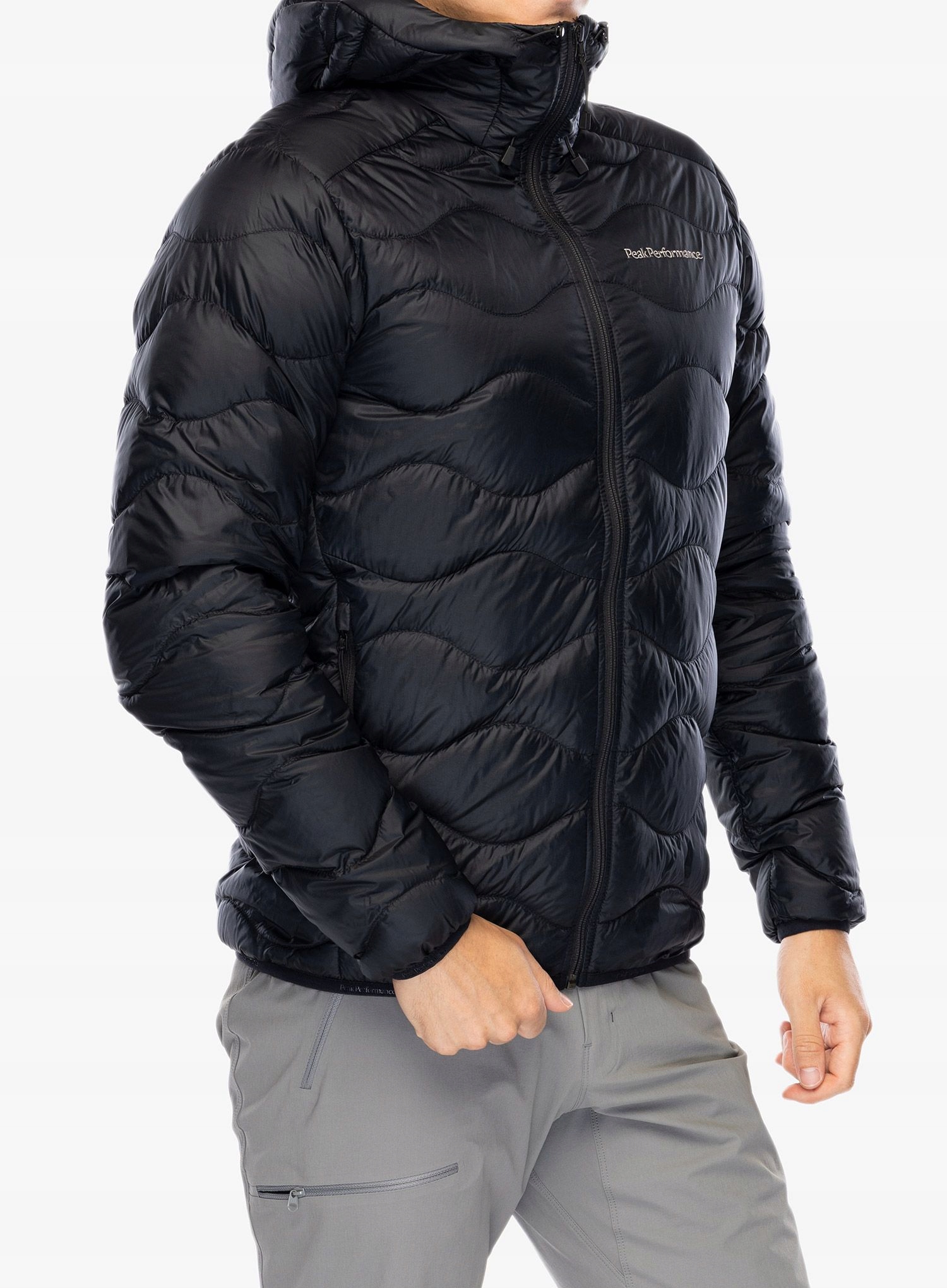Péřová bunda Peak Performance Helium Down Hood Jacket blk M