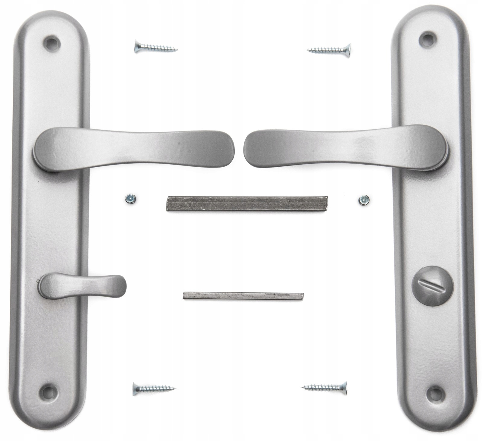 

Klamka aluminiowa malowana 72 mm do Wc Szara