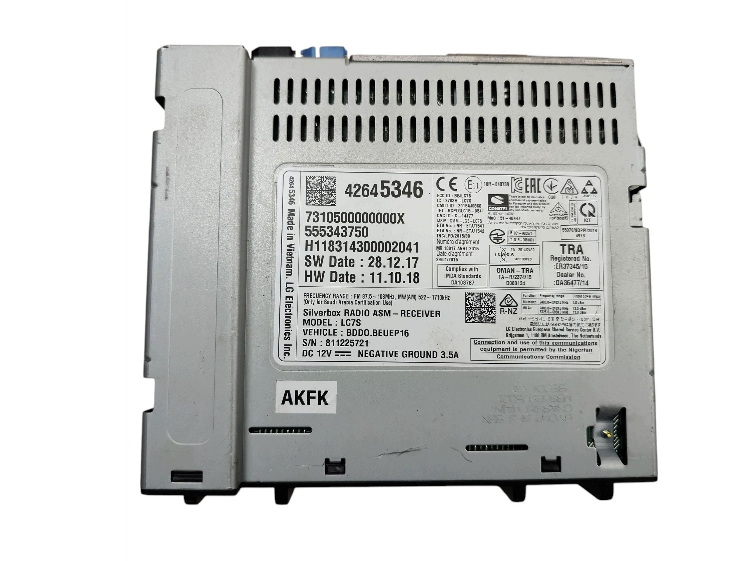 module radio navigation devices SILVERBOX OPEL ASTRA V K 42645346 555343750
