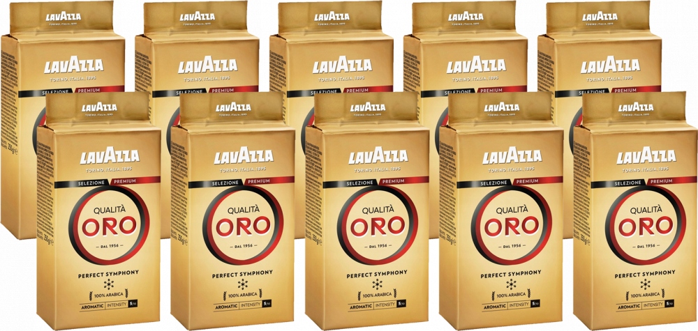 10x Lavazza 250G Qualita Oro kawa mielona