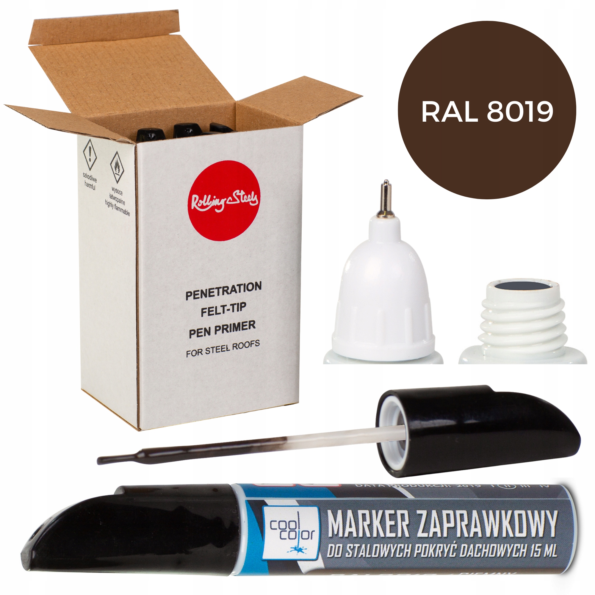 

Marker zaprawkowy do blach 15 ml Brąz Ral 8019