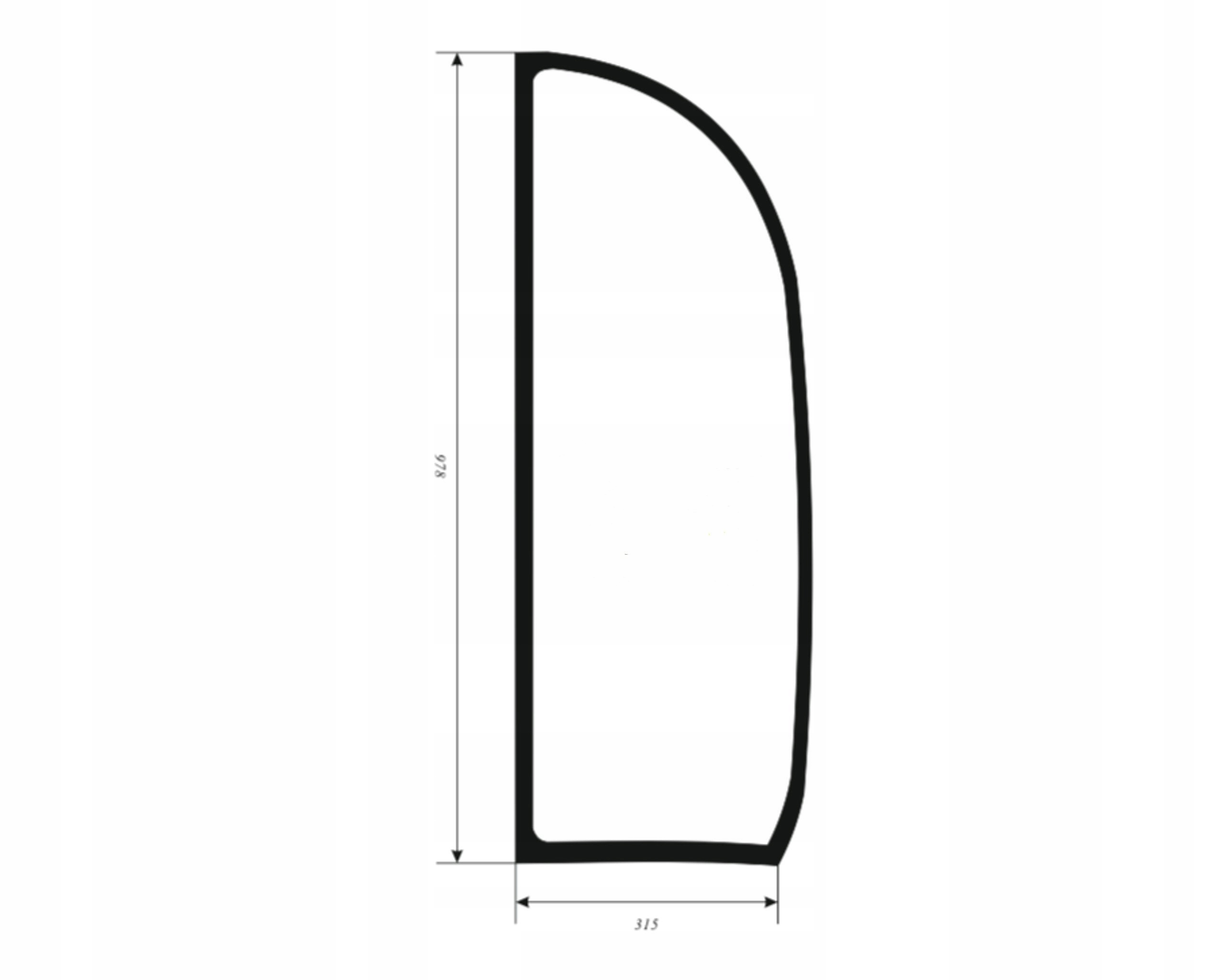 sklo Jcb boční levé 827/80288