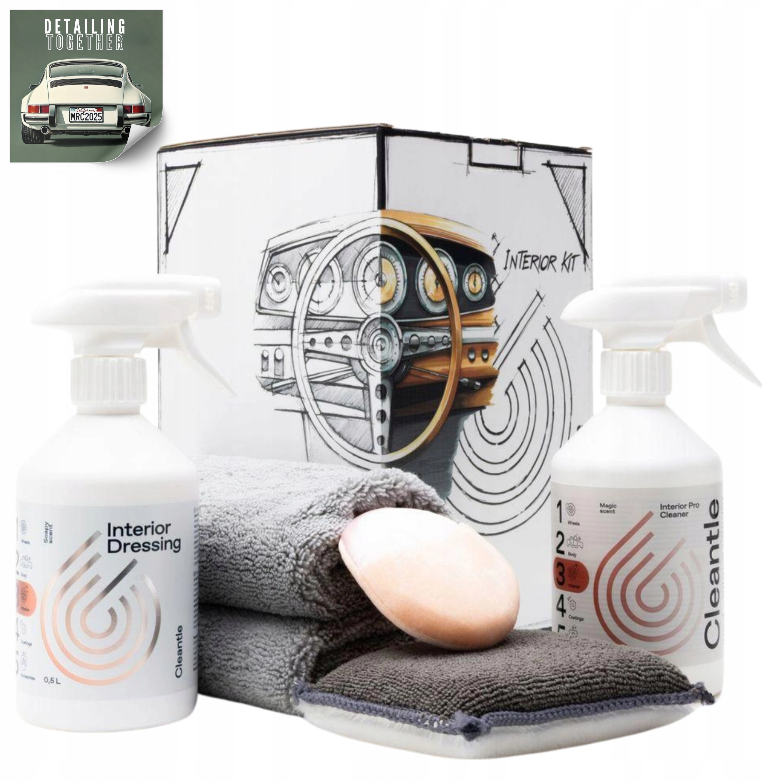 Zestaw Do Czyszczenia i Zabezpieczania Wnętrza Auta Cleantle Interior Kit