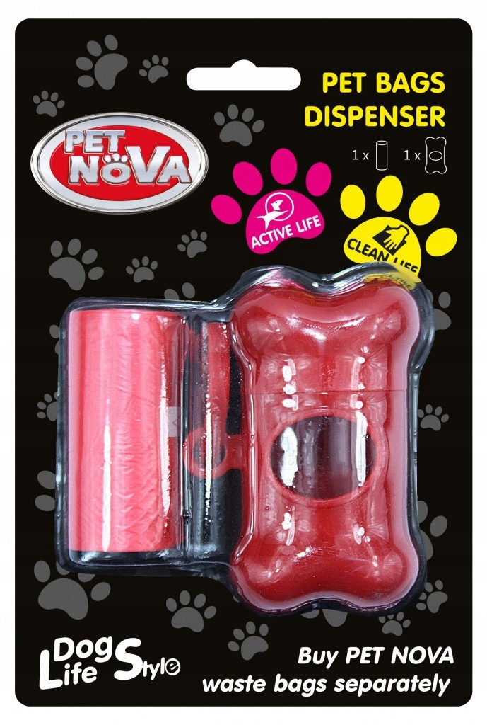 

Pet Nova Etui na worki w kształcie kostki czerwone