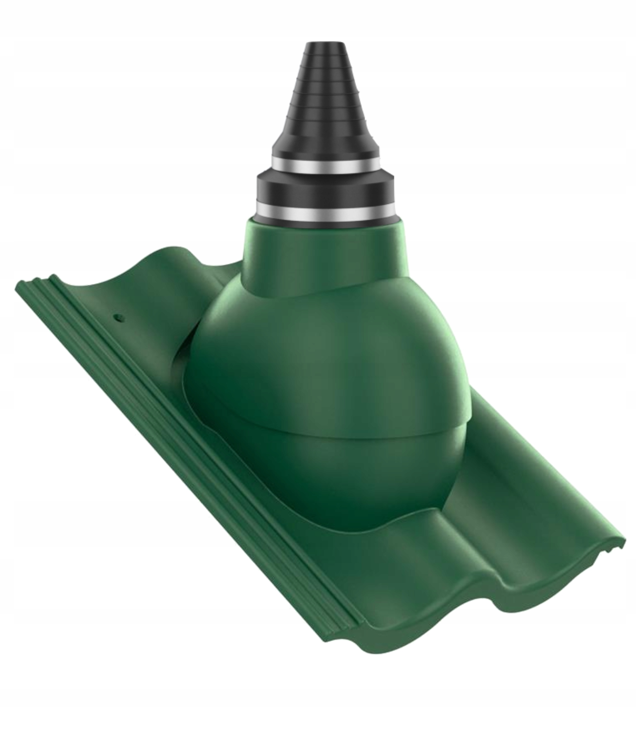 Anténní průchod těsným střešním průchodem Benders Palema Zelený