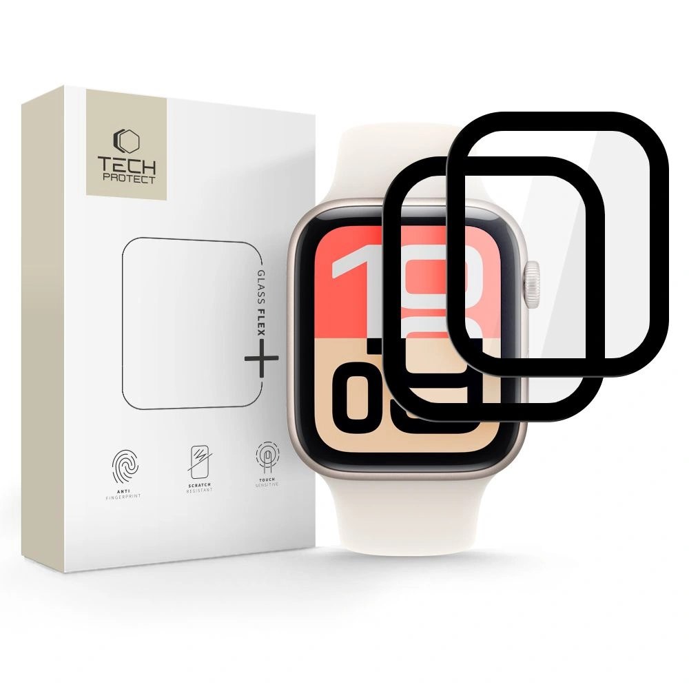 Szkło Tech-Protect Glass Flex+ 2-pack na Apple Watch 40 mm czarne