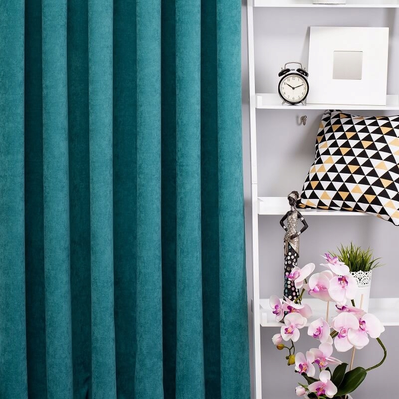 ZASŁONY EFE 300x320 TURKUS TAŚMA Na Wymiar Wzór gładki