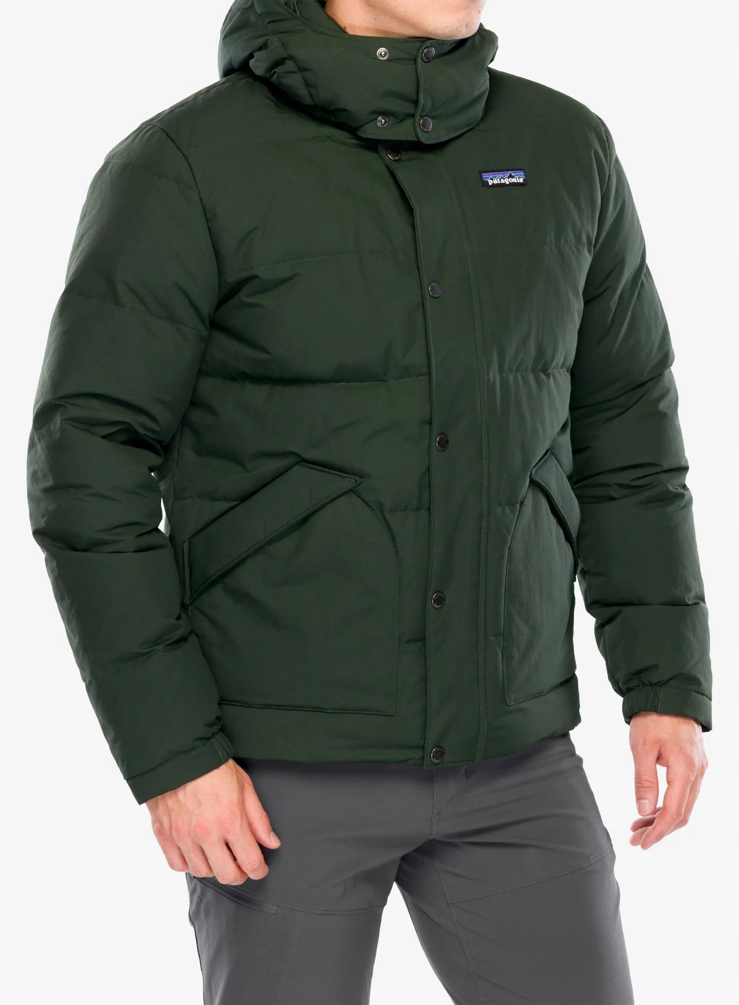 Péřová bunda Patagonia Downdrift Jacket old growth green L