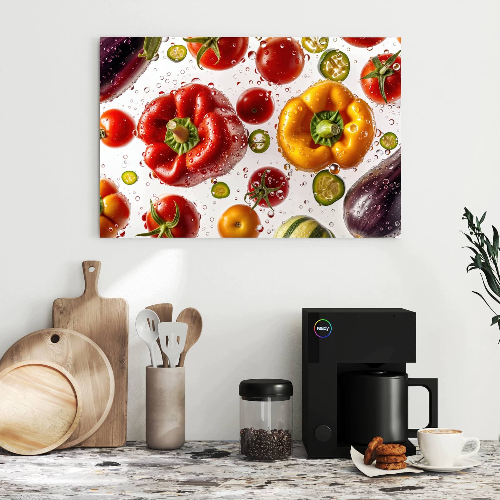Magnetická tabule Barevné Svěží Zelenina 60 × 40 cm