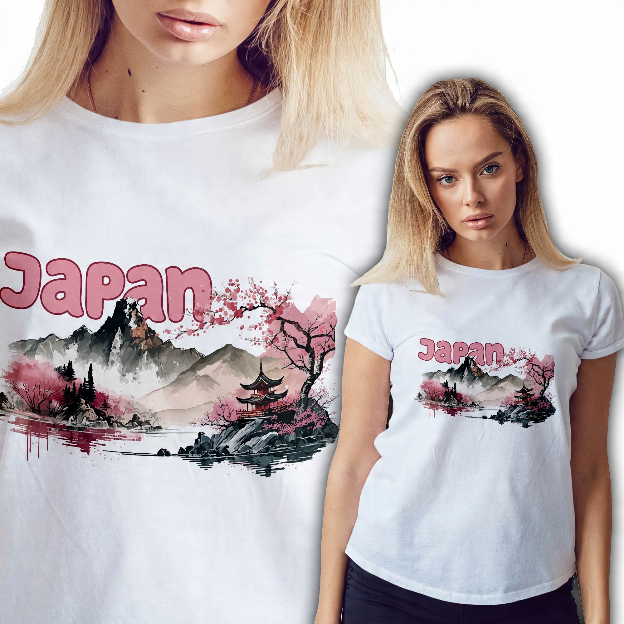 

Modna Koszulka Damska Biała Japan Japonia Xs