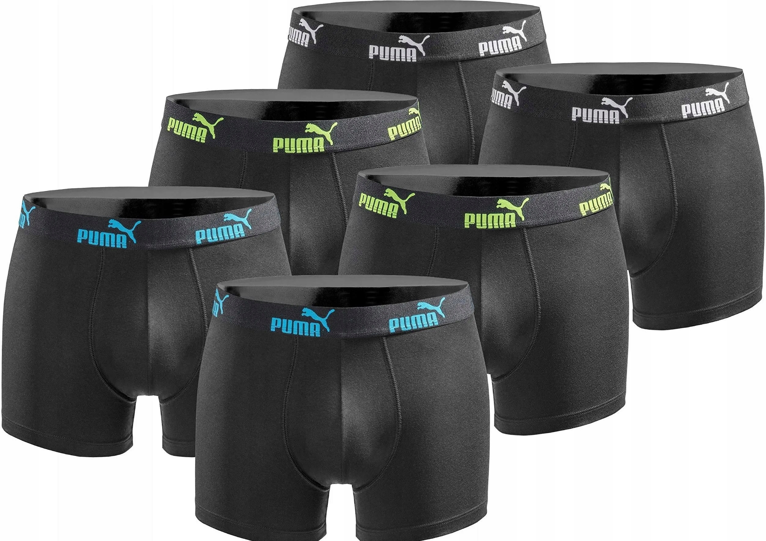 Boxerky slipy kalhotky Puma Boxershorts 6-pack vel. L bavlna módní