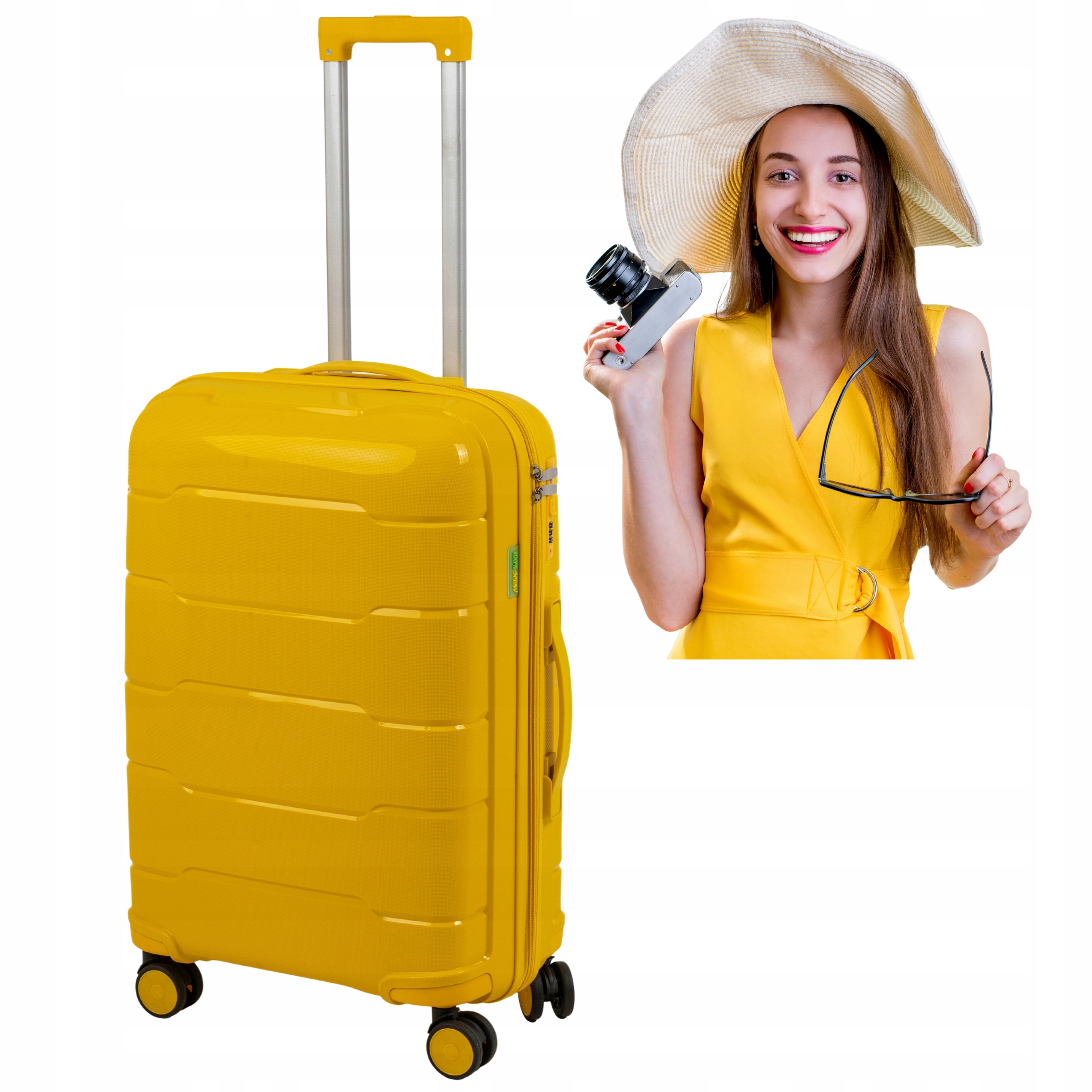 Žlutá Střední Mládežnická Lehká Taška 2,7 Kg 65X40X25 Z Polypropylenu