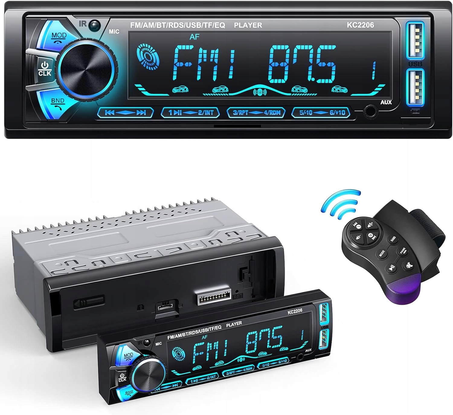 Radio samochodowe KC2206 1-DIN