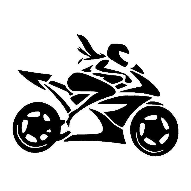 Naklejka Bez Tła Na Auto Szybę Witrynę Motocyklistka Motocykl Motor