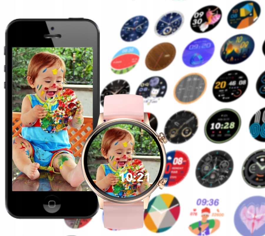 ZEGAREK KOMUNIA SMARTWATCH JĘZYK POLSKI EKG PULS SMS SMART WATCH RUBICON Mechanizm inny