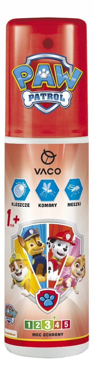 Vaco Paw patrol płyn na komary,kleszcze i meszki-dla dzieci (1+) 90ml
