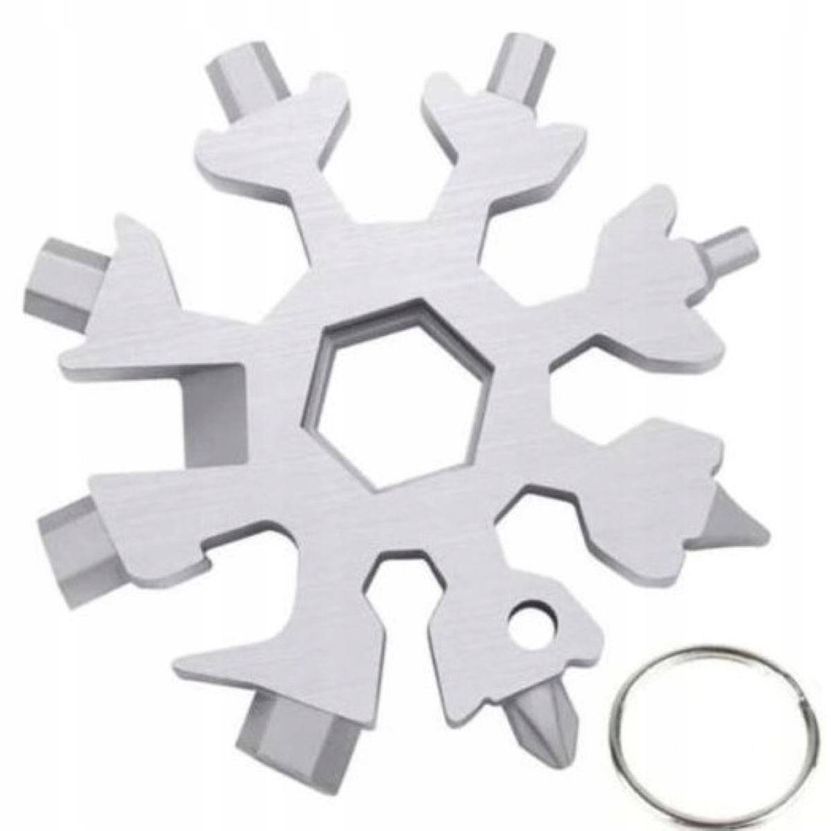 MINI SNOWFLAKE NARZĘDZIE WIELOFUNKCYJNE MULTITOOL SREBRNY