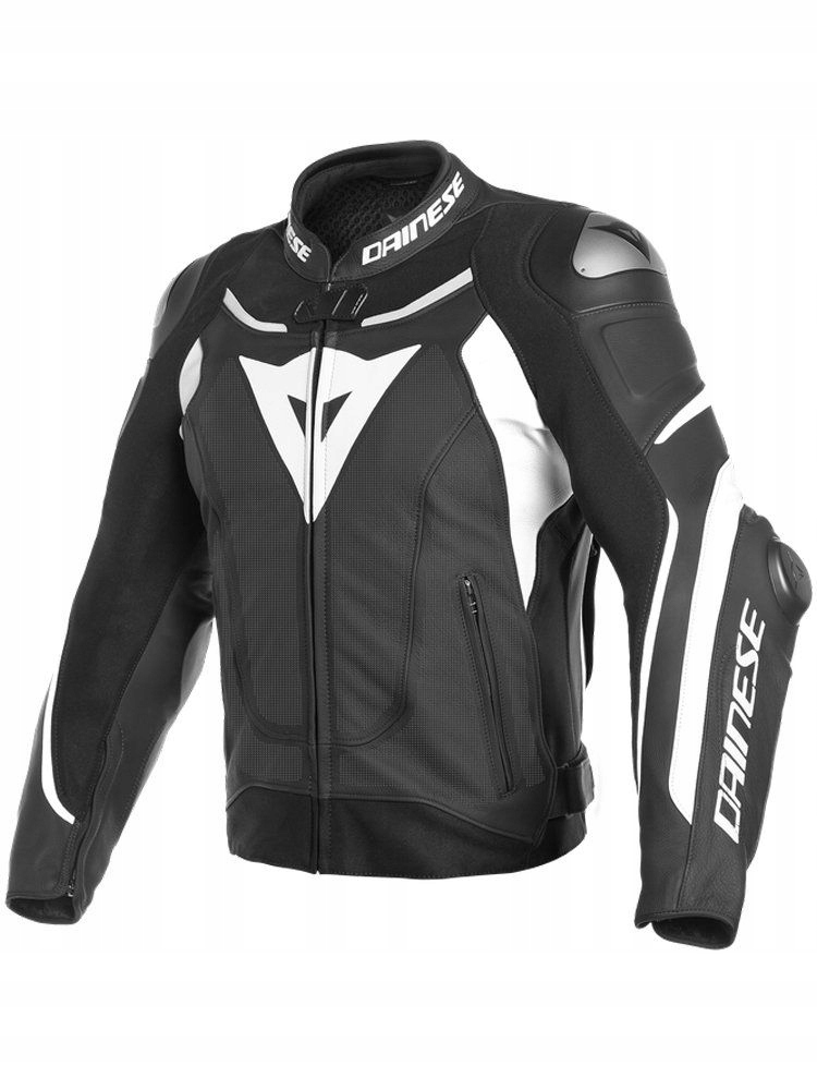 KURTKA DAINESE SKÓRZANA Z GARBEM SUPER SPEED 3 BLACK/WHITE r. 46 WYPRZEDAŻ