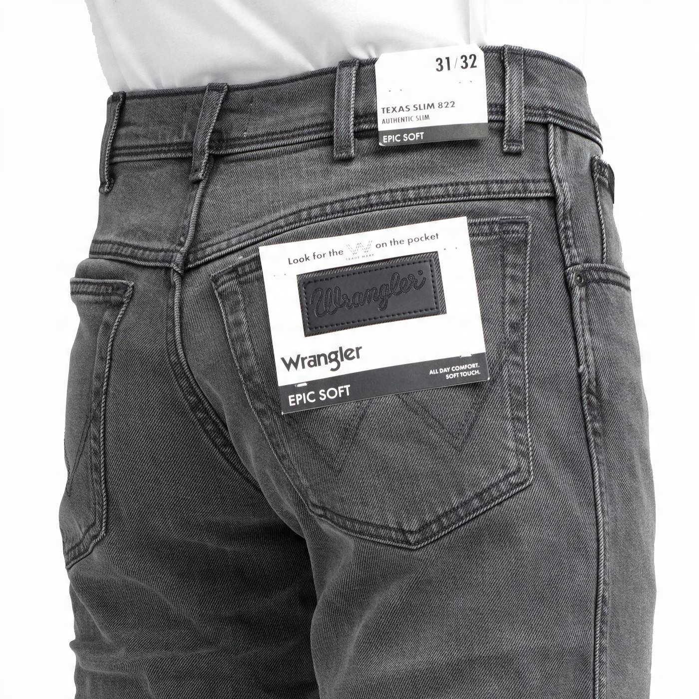 

Wrangler Texas Slim Silver Smooth W12SZ368T 34/30