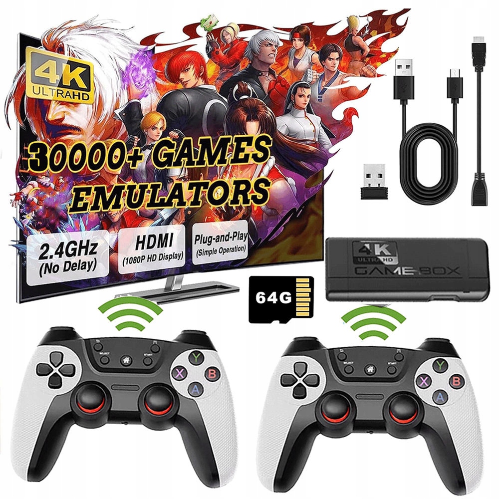 Retro Konzole 30 000 Her Tv Emulátor Televizní Hra 2 Bezdrátové Pady