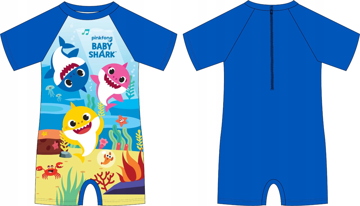 BABY SHARK KOMBINEZON kąpielowy strój PLAŻOWY UPF 50 UVA UVB 98/104 Marka EplusM