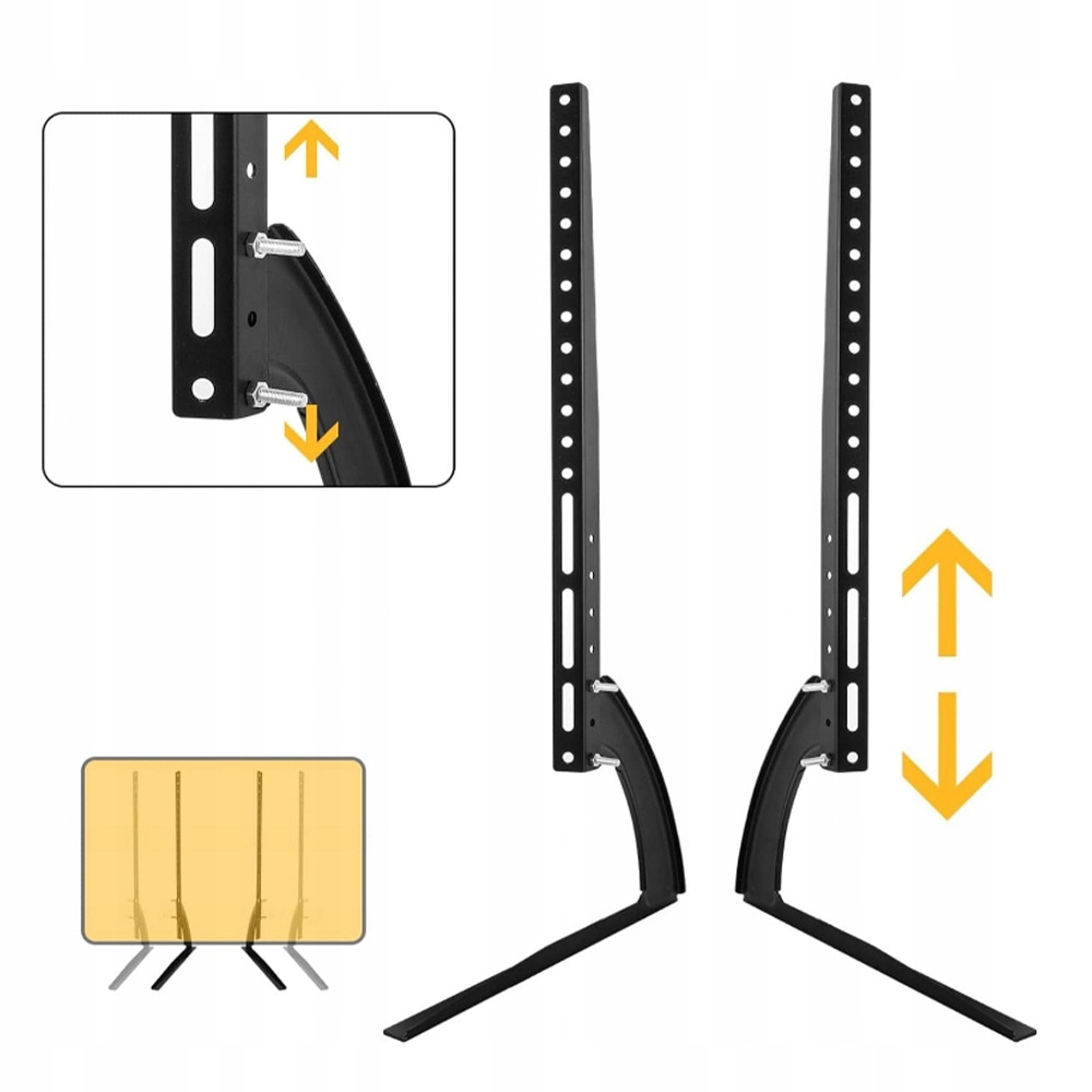 STOJAK PODSTAWA POD TELEWIZOR NÓŻKI REGULOWANA WYSOKOŚĆ UNIWERSALNY 37-75'' Model STOJAK PODSTAWA POD TELEWIZOR