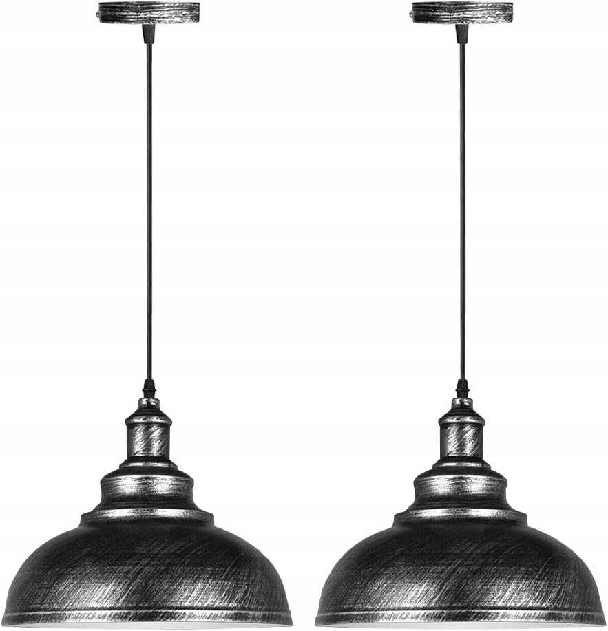 Sada 2 industriálních závěsných lamp E27 Ø29 Cm