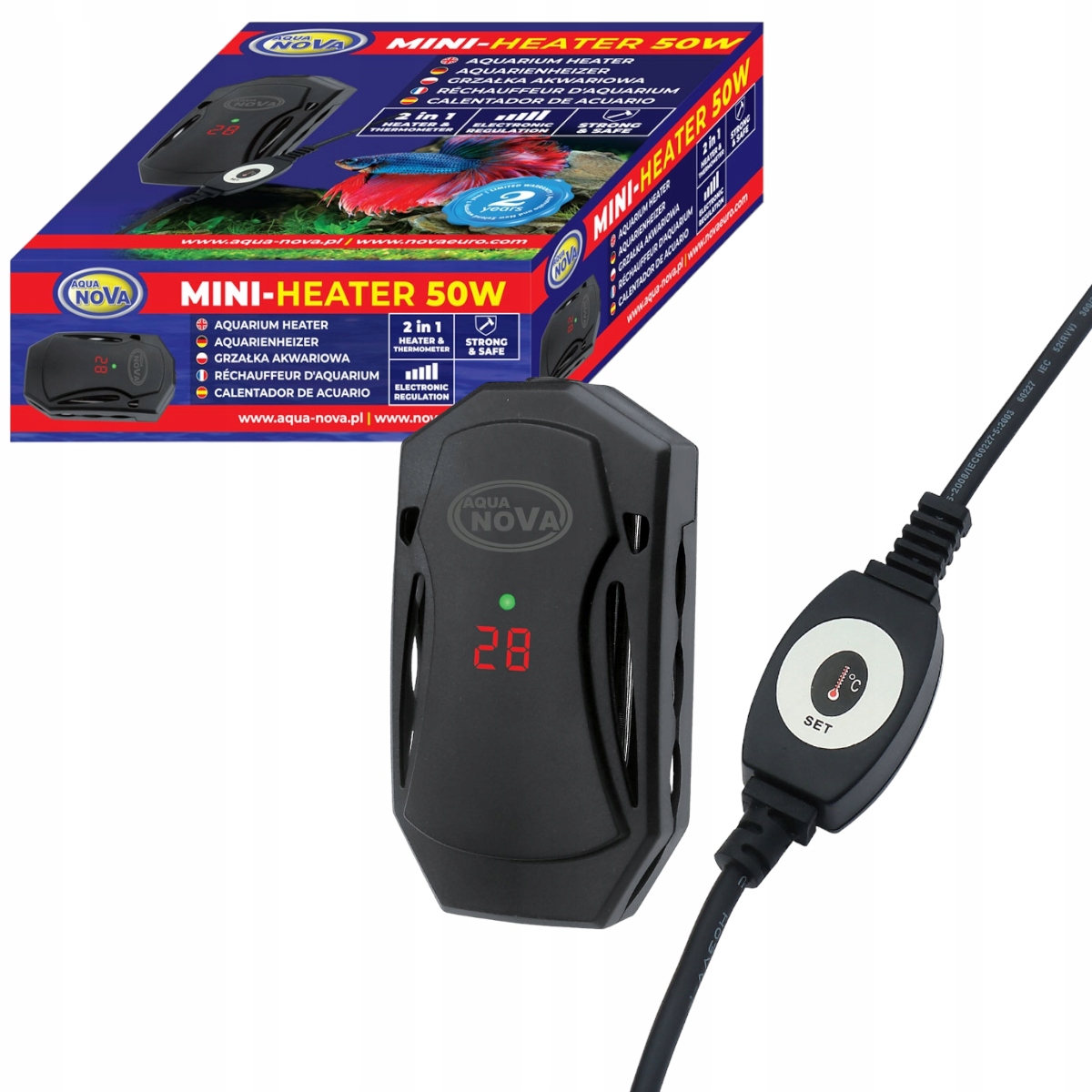 Levně Aqua Nova Mini-Heater 50W ohřívač do akvária