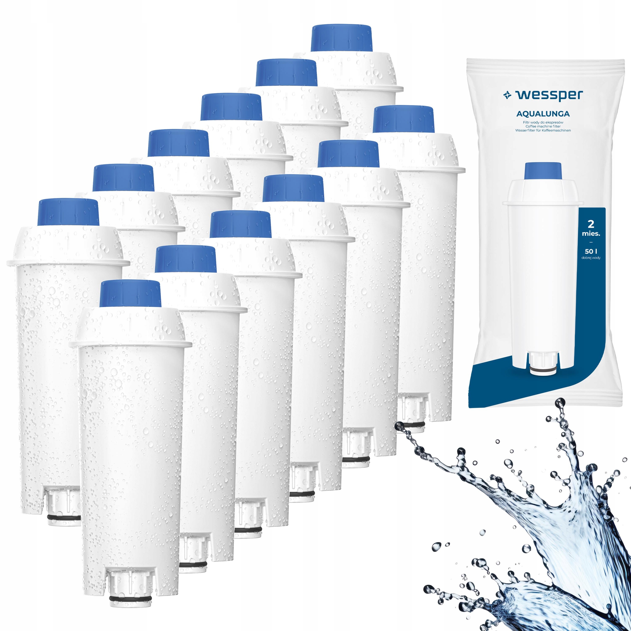 Wessper Aqualunga filtr na vodu do kávovaru Delonghi Magnifica Dinamica 12x