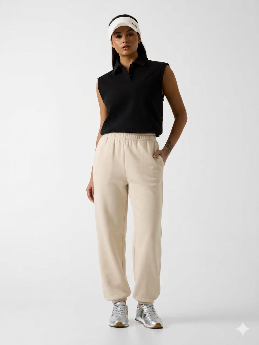 Dámské tepláky Guess nat cuffed jogger