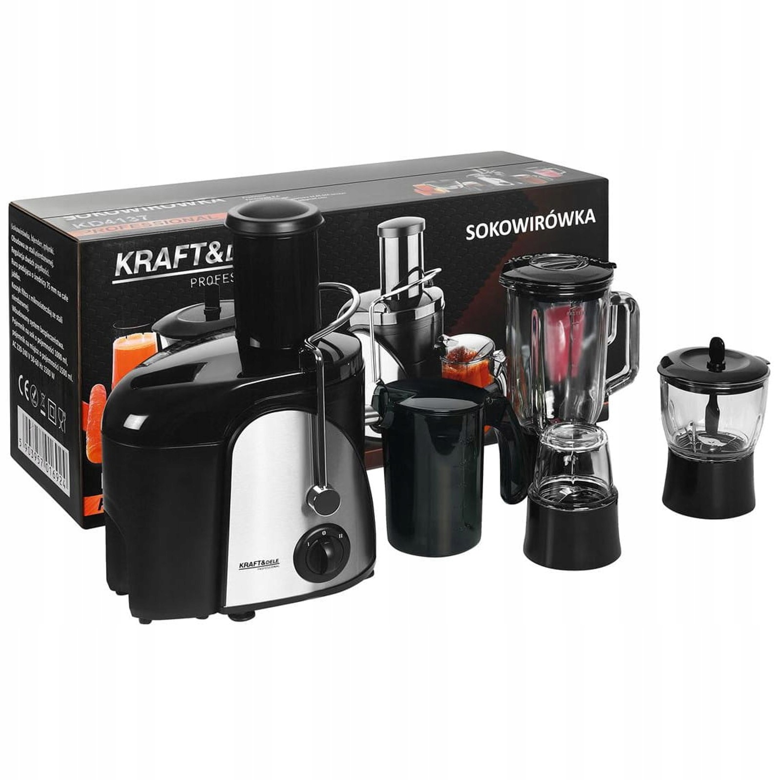 Kraft&Dele KD4137 Odšťavňovač 1500 W s příslušenstvím
