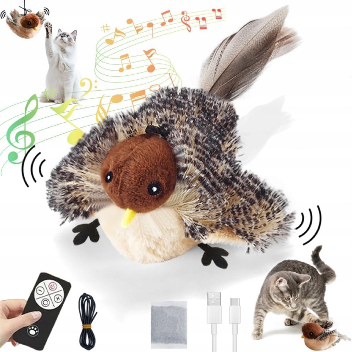 Levně Interaktivní Pro Kočky létající Hračka Hračka s dálkovým ovládáním