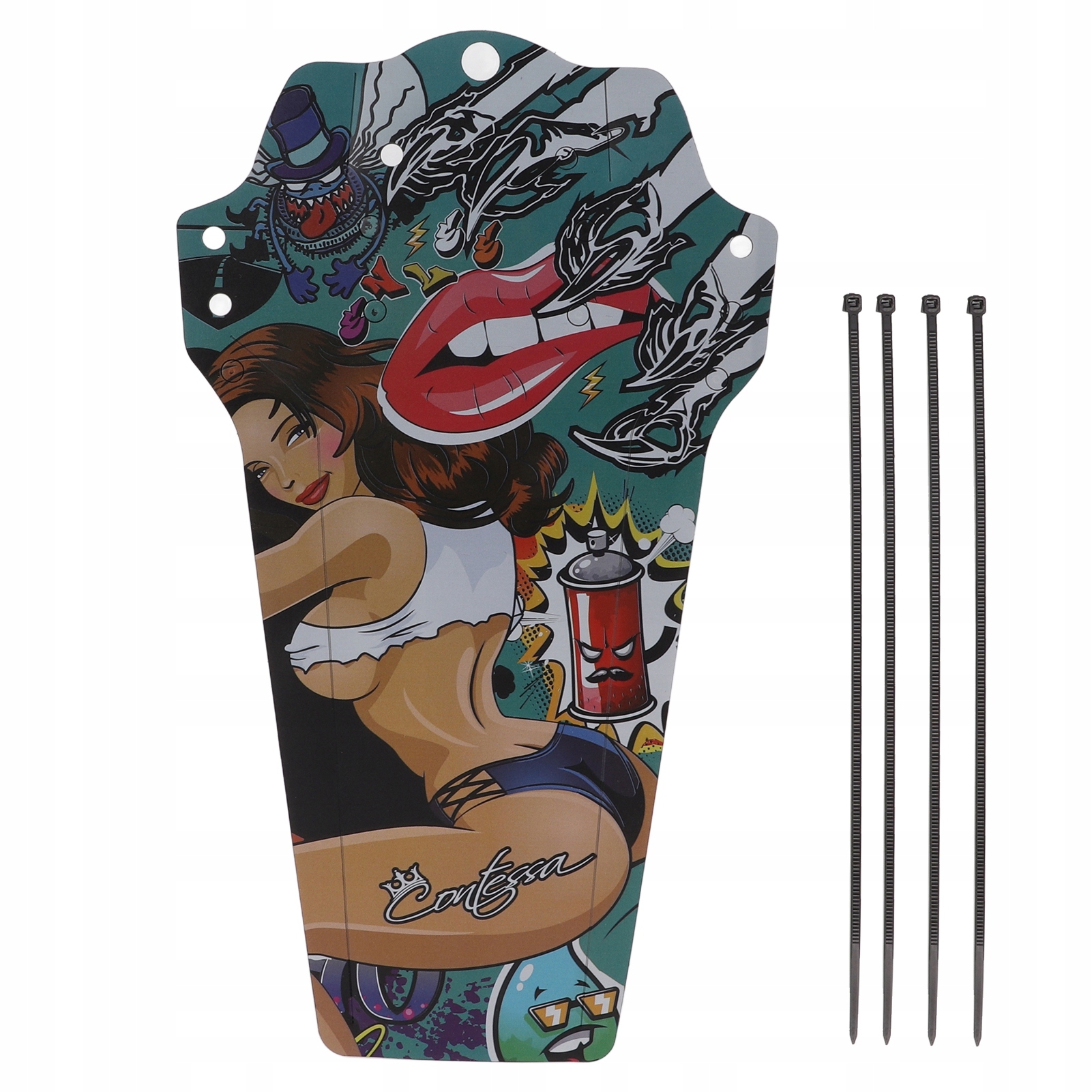 Uniwersalny Błotnik Rowerowy Mtb Przód Lub Tył Czarny 273x158mm