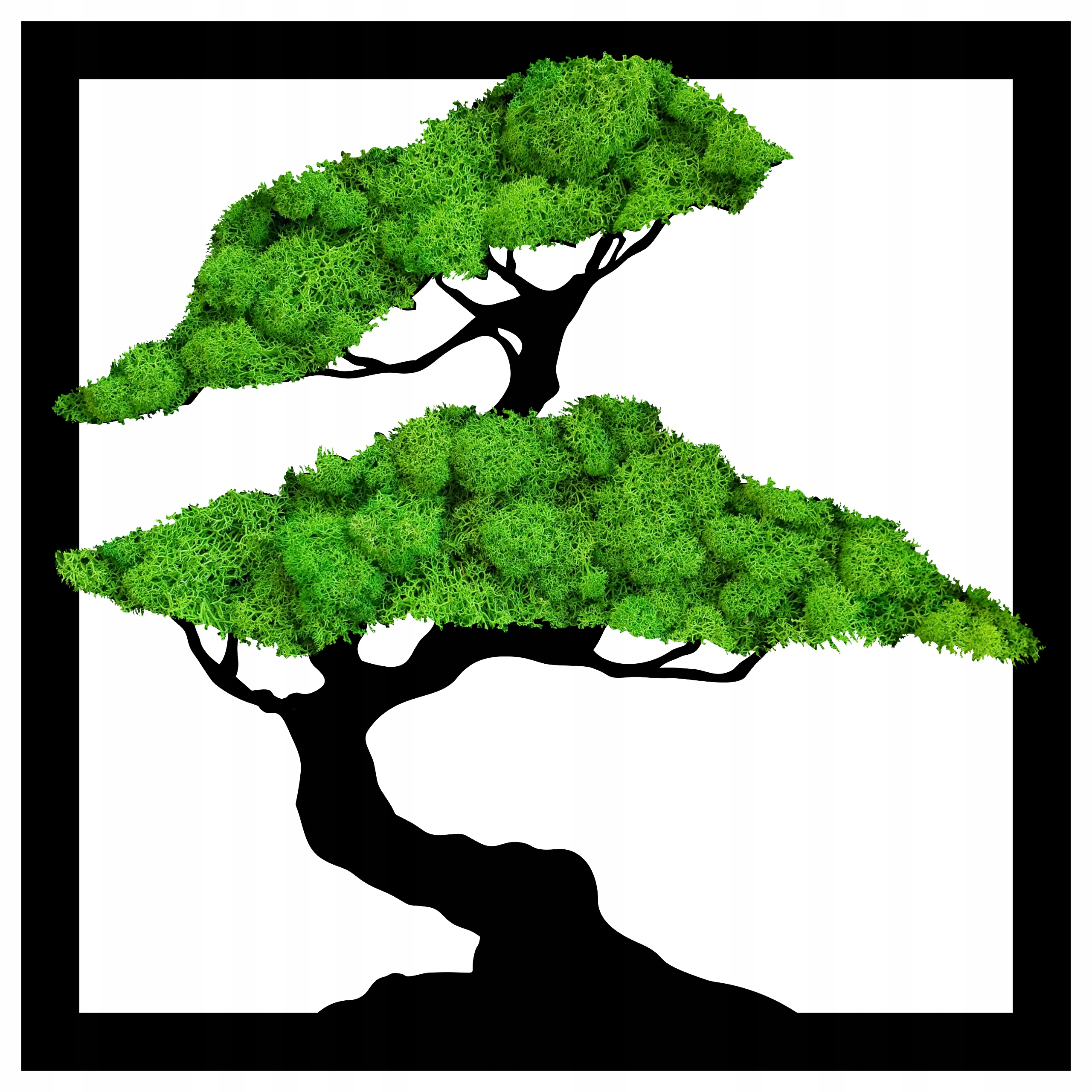 

Obraz Drzewo Życia Bonsai mech Chrobotek 30cm rama