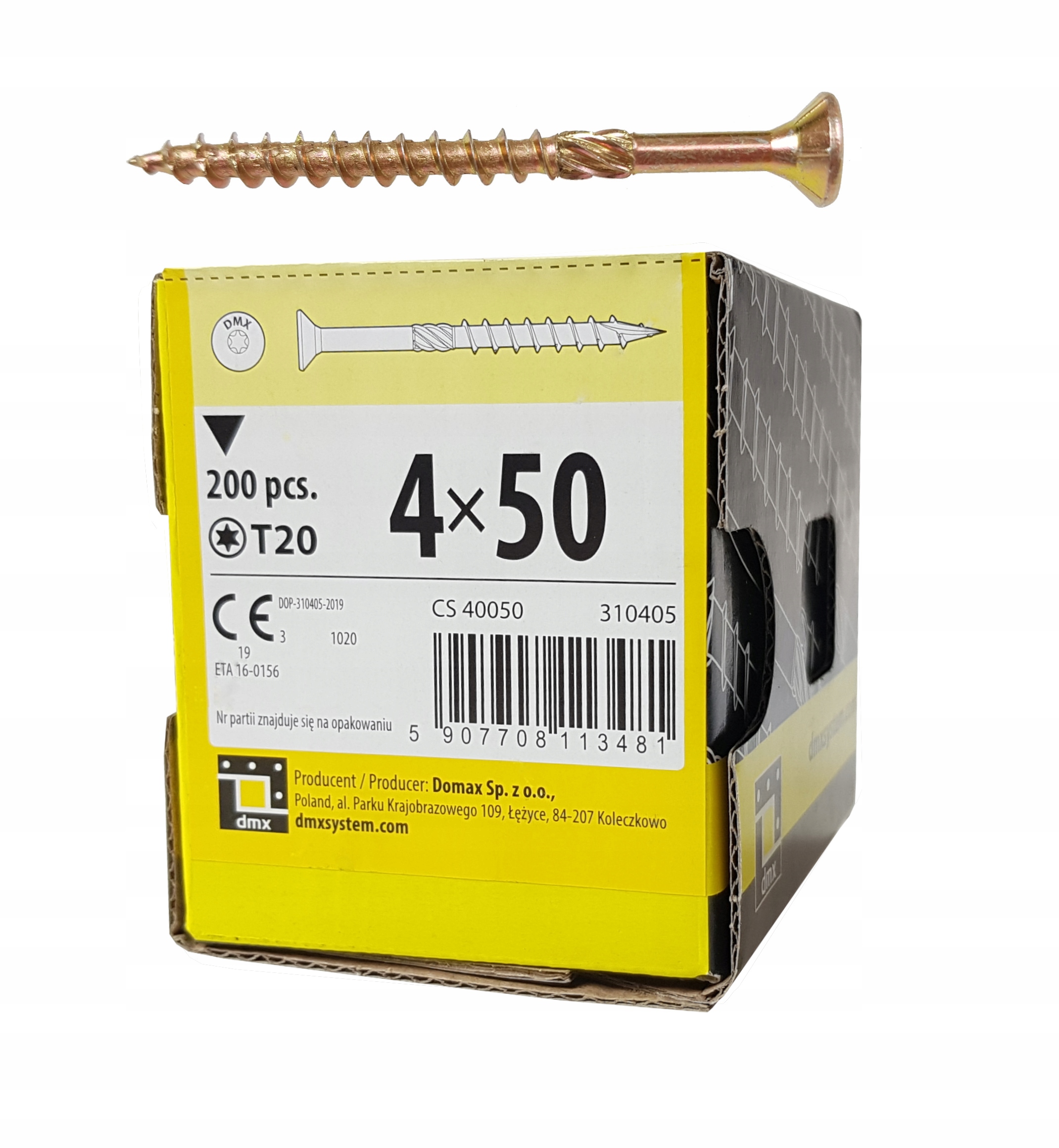 

Wkręty Do Drewna Ciesielskie 4x50 Stożkowe 200szt