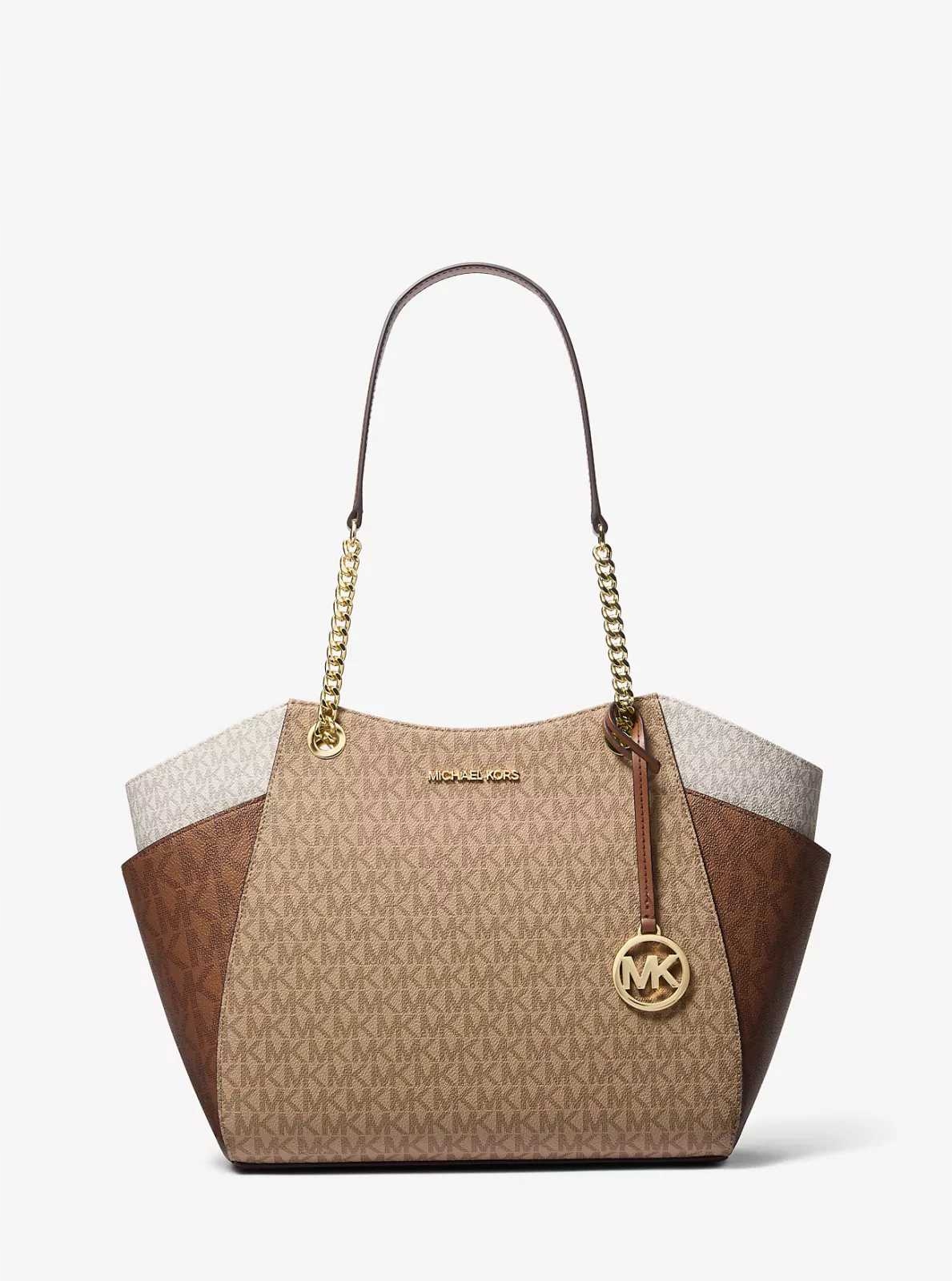 Michael Kors dámská kabelka Jet Set Large hnědá logová