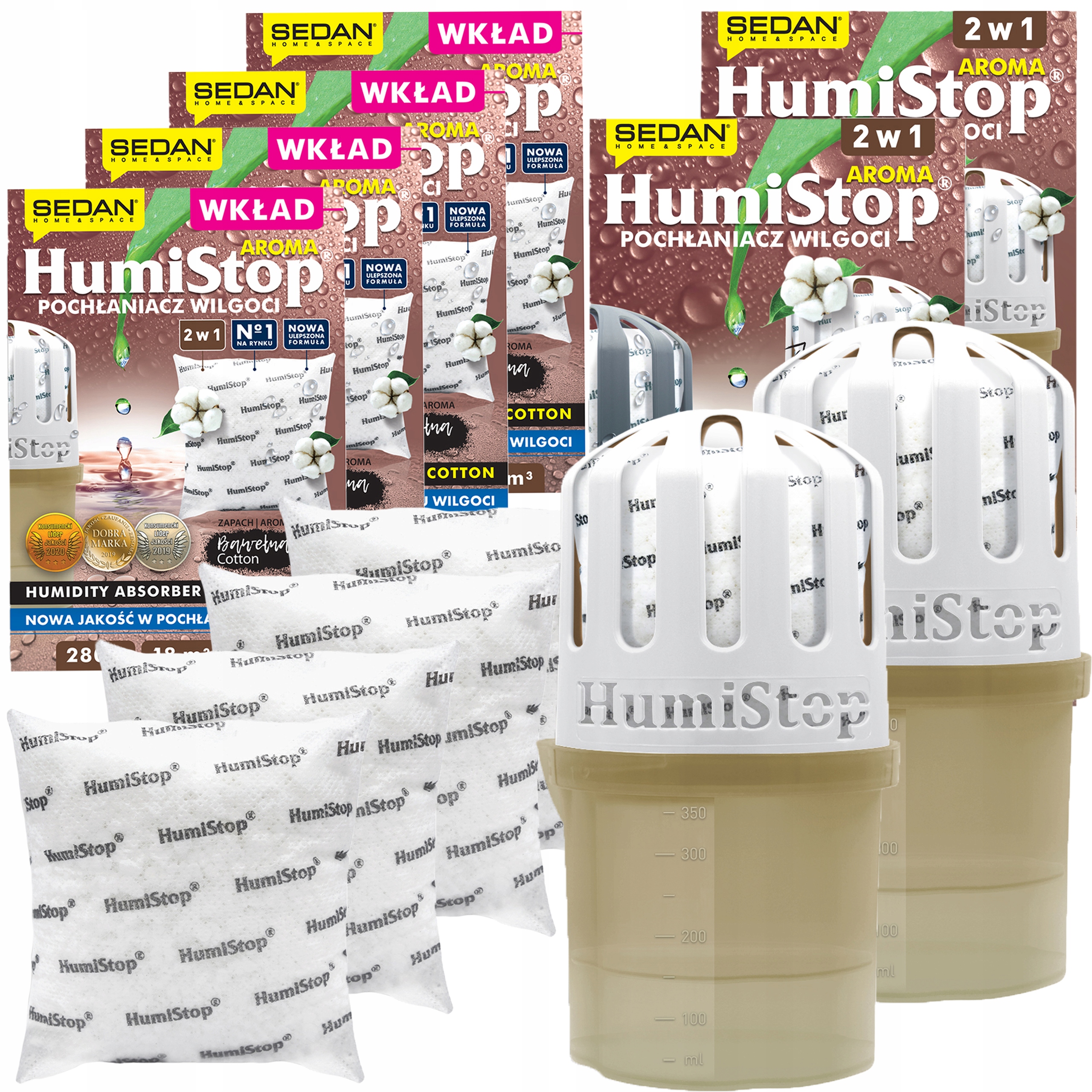 2x pachový pohlcovač vlhkosti, odvlhčovač vzduchu do sklepního domu 6x náplň