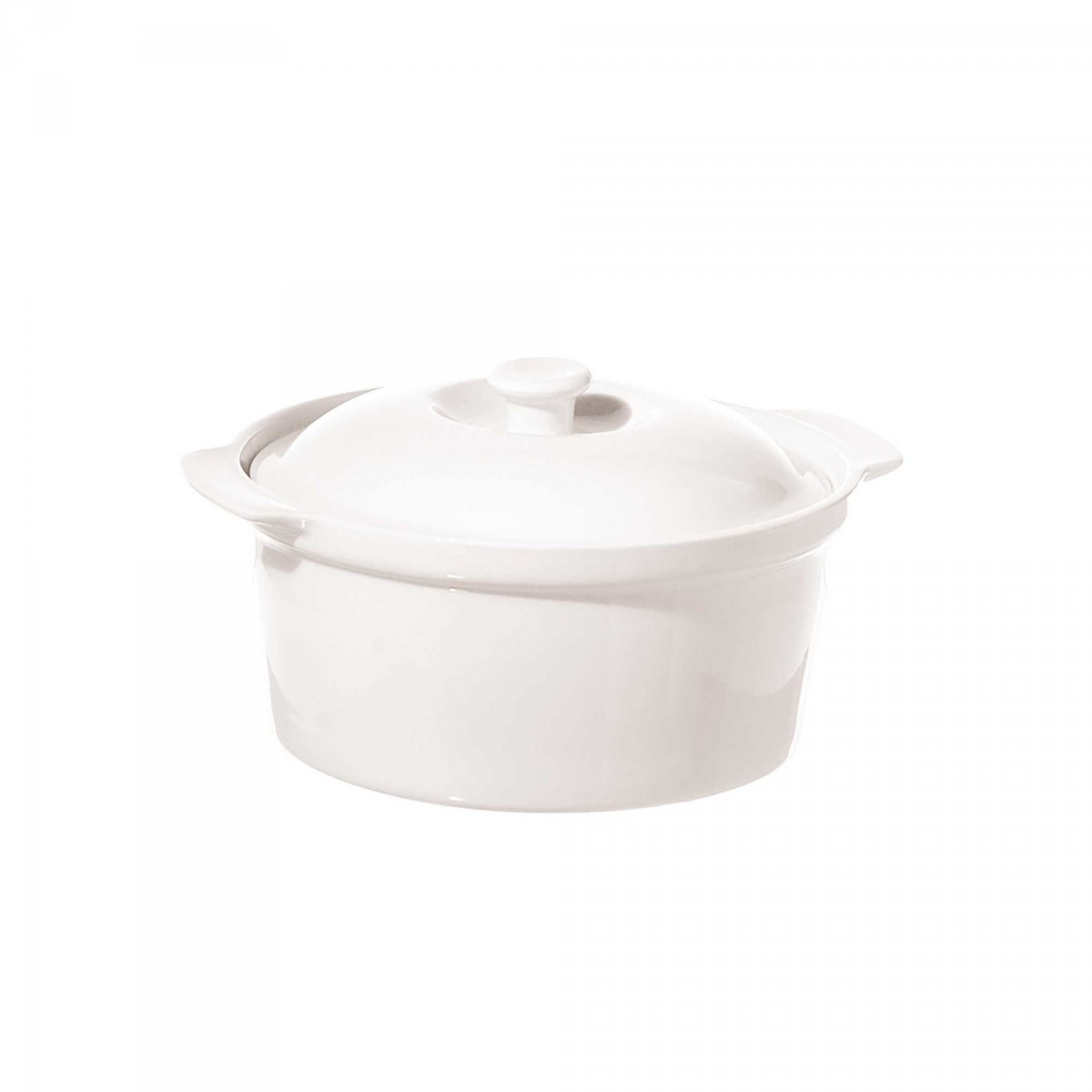 Okrúhla váza s krytom 28 cm Cortona La Porcellana Bianca