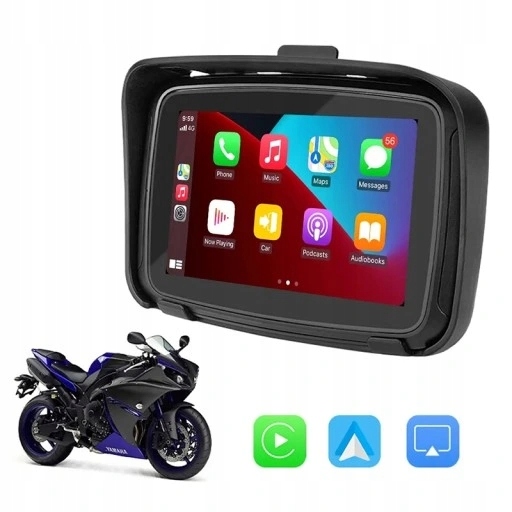 NAWIGACJA MOTOCYKLOWA GPS Z CAR PLAY, ANDROID AUTO Stan opakowania oryginalne