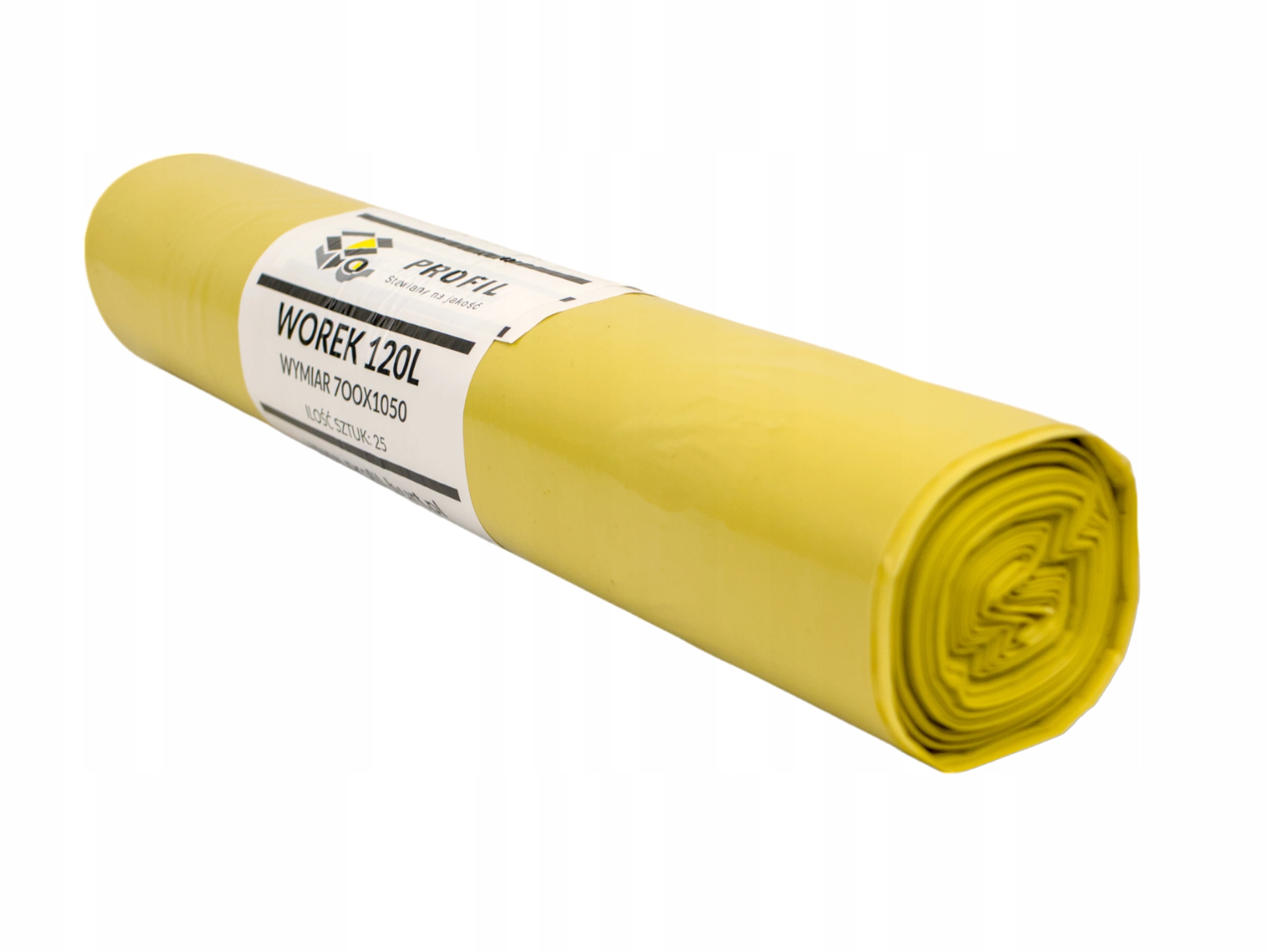 250 Ks Silné Sáčky Na Odpadky 120 l žluté Plastik