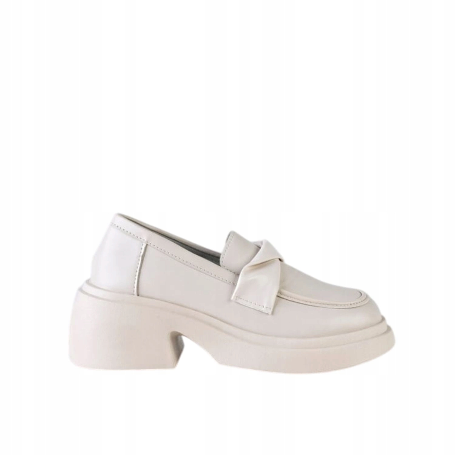 Mokasíny Musk dámské polobotky módní mokasíny ecru ekokůže vel. 40