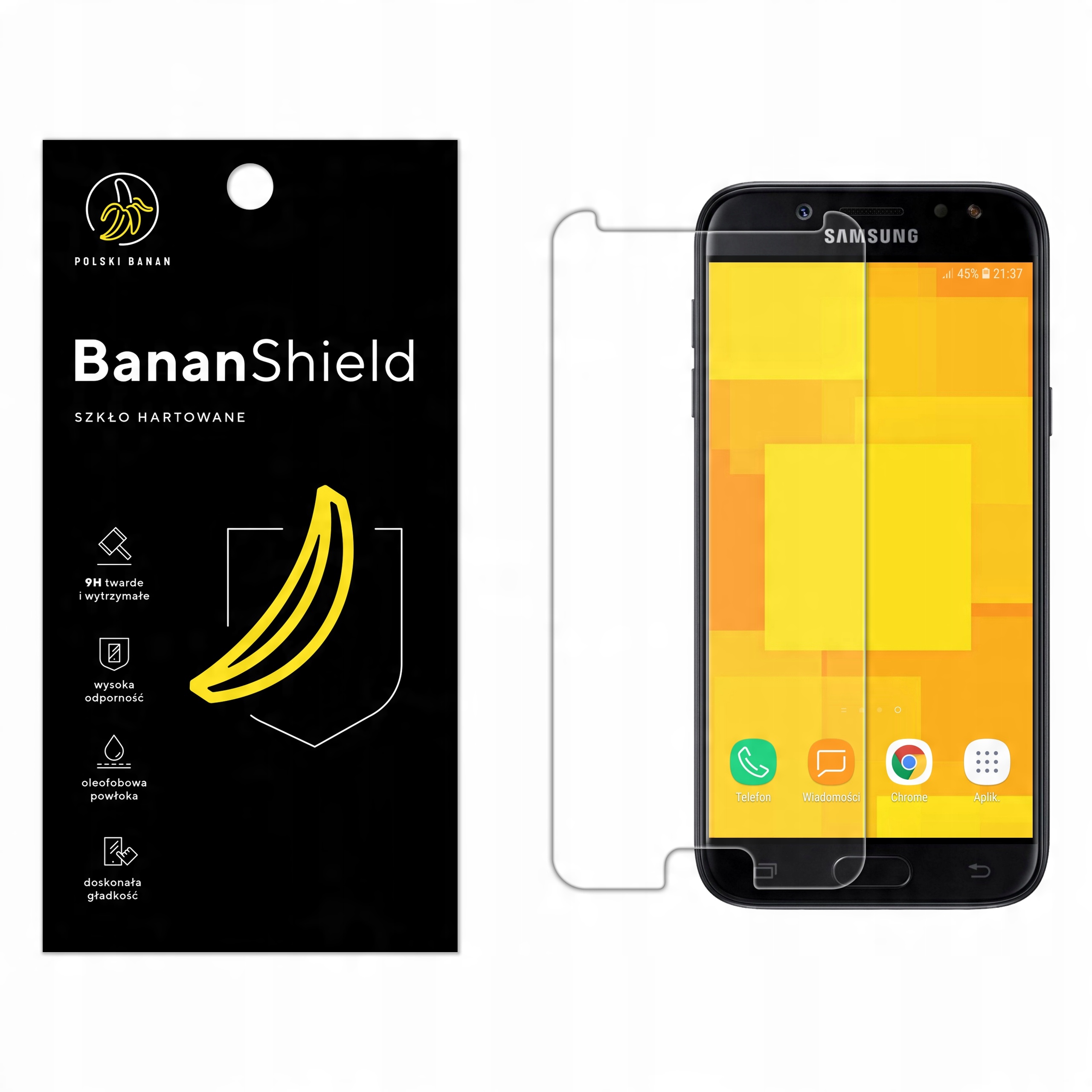 

Szkło Hartowane Polski Banan 9H do Samsung J5 2017
