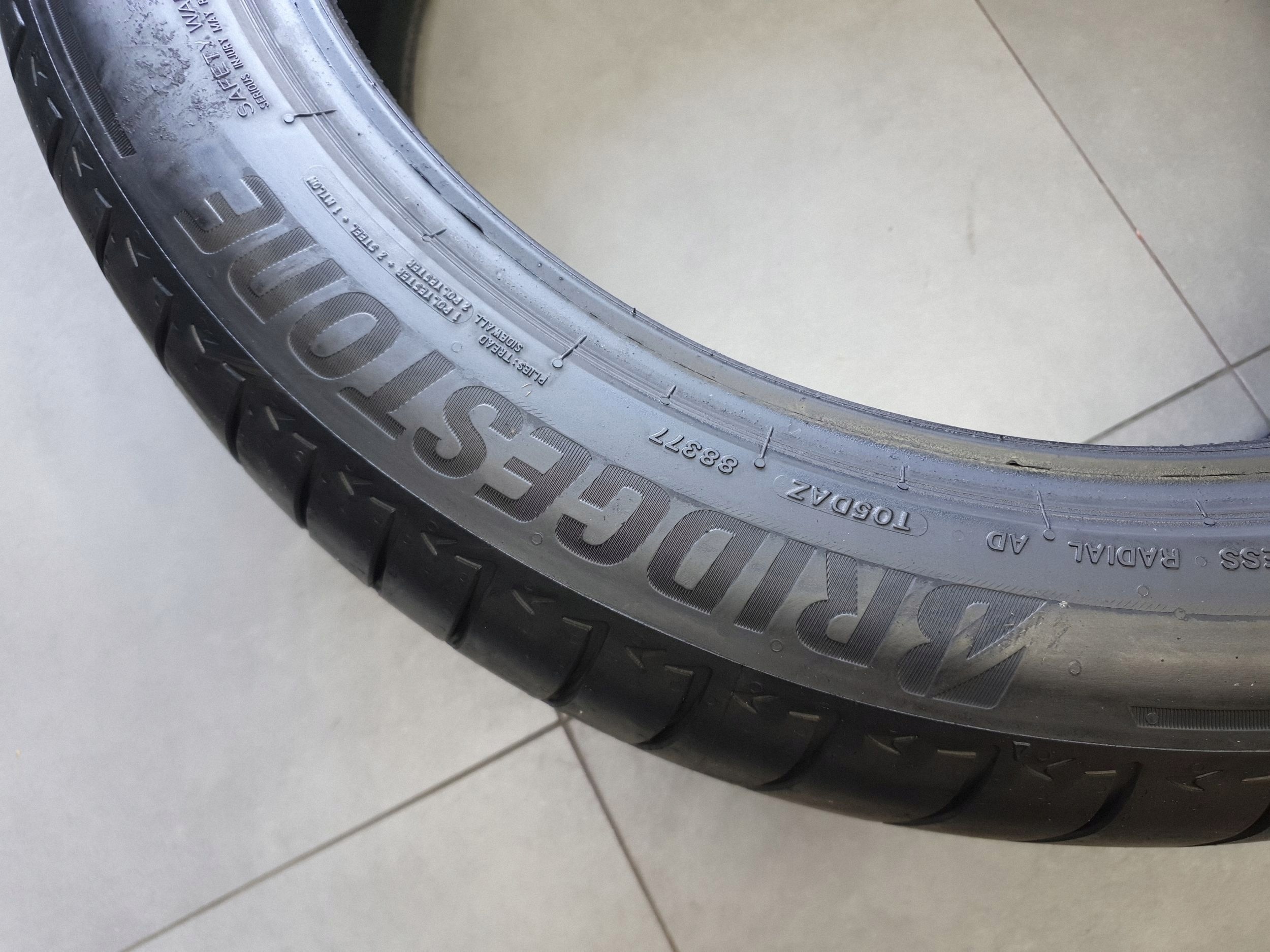 1x tyre summer 285/40 R21 BRIDGESTONE TURANZA 109W 27/2025