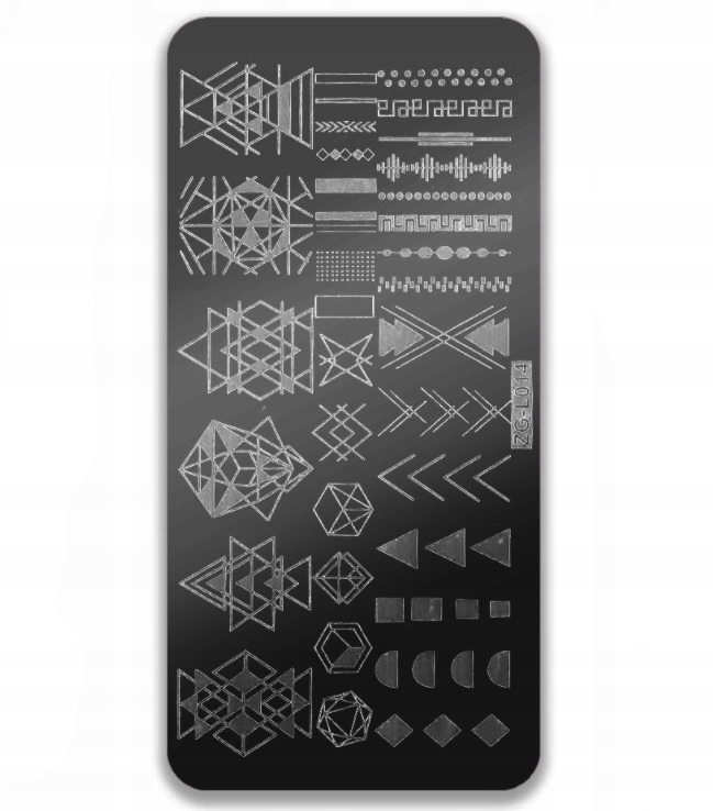 Blaszka ze wzorkami do stempli ZG-L014