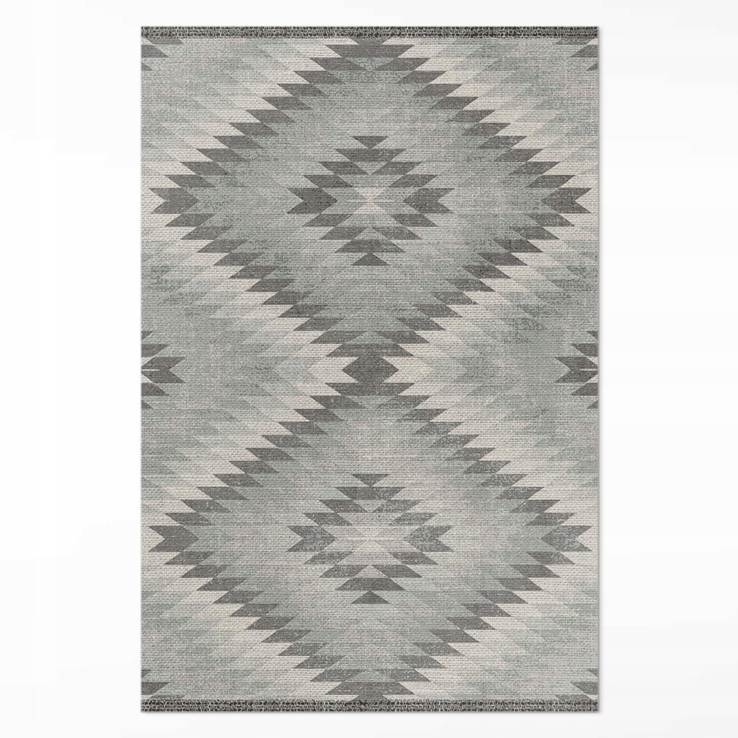 Vinylový koberec s grafikou turecký štýl indiánska imitácia tkaniny 120 x 180 cm