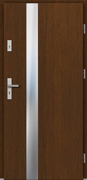 SOLIDNE DRZWI WEJŚCIOWE DREWNIANE ZEWNĘTRZNE SZYBA Marka inna