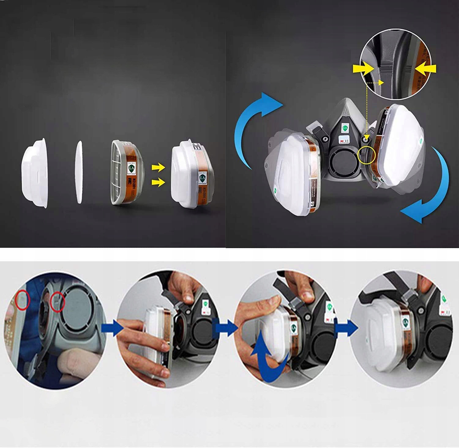 maski lakiernicze odporny na farby i pestycydy z Filtrami na Formaldehyd EAN (GTIN) 0191491404757