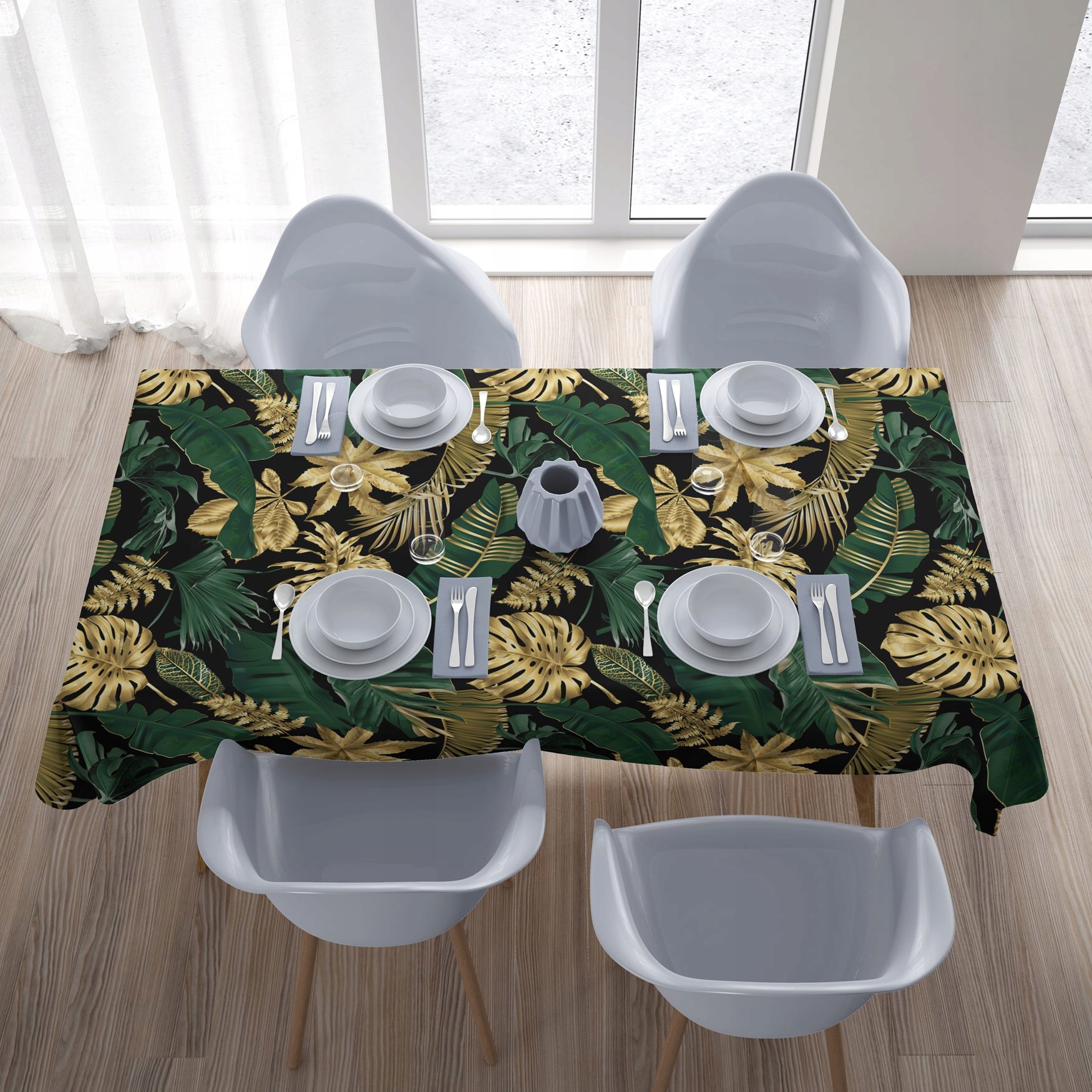 OBRUS PLAMOODPORNY 140X240 GŁADKI MATOWY GRUBY 100 Wzór dominujący kwiaty inny wzór